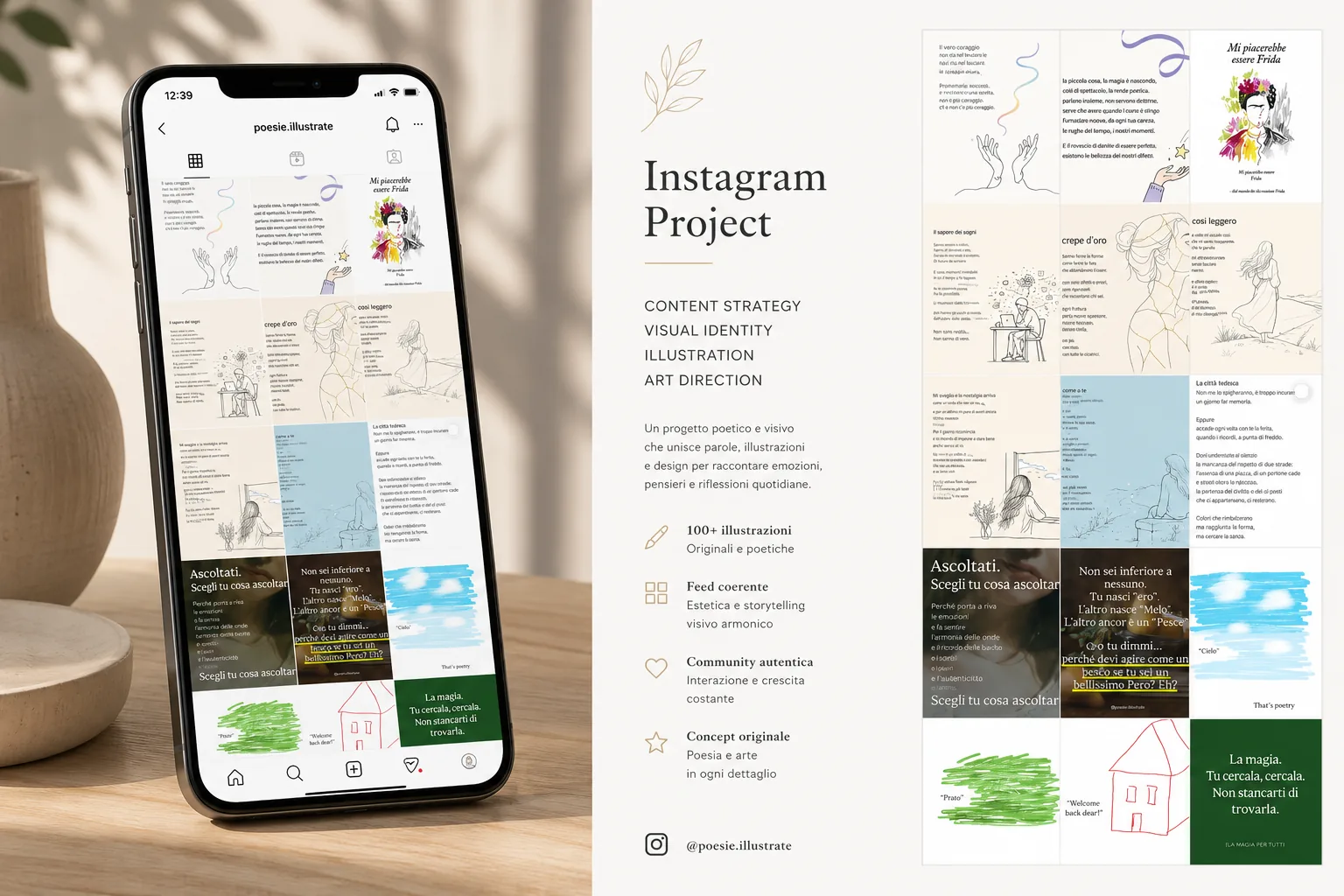 Poesie illustrate Instagram project