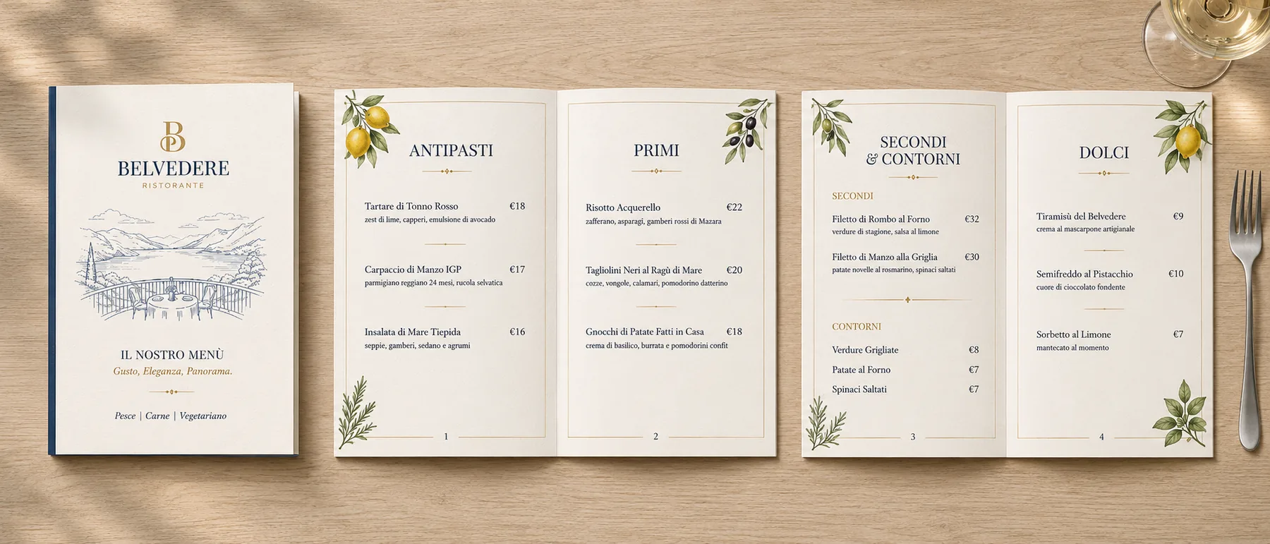 Menu Ristorante BelVedere