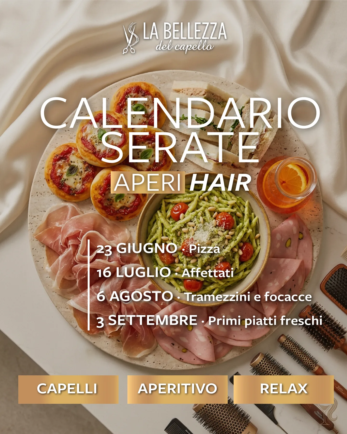 Post social calendario serate Aperi Hair