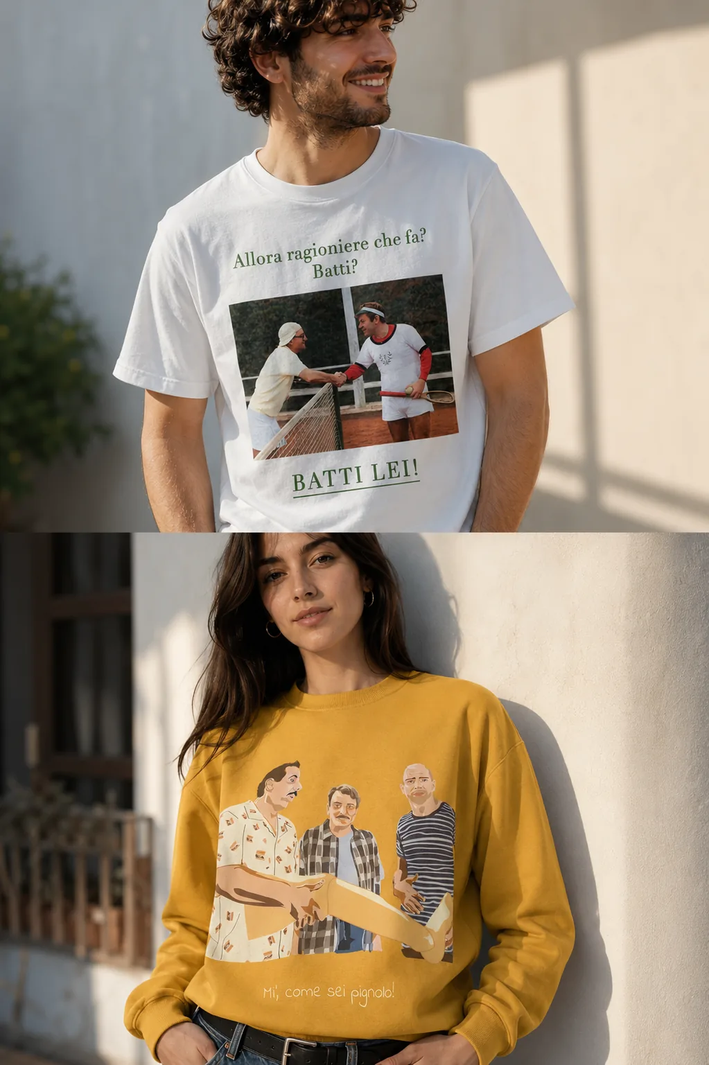 T-shirt illustrate stampate